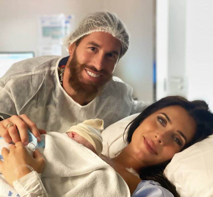 Jose Maria Ramos son Sergio Ramos with his wife and newly born son.